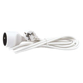 Extension cable - plug, 3 m, white, 3x1.5 mm
